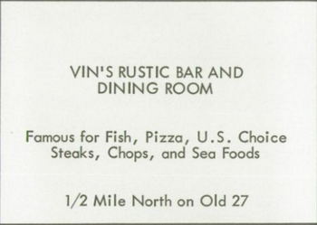BJs Catering and Event Center (Vins Rustic Bar & Restaurant, BJs) - Vintage Yearbook Ad
